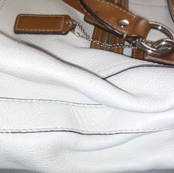 Coach Penelope Leather Top Handle Satchel Shoulder Bag w Ruffle Trim F14682 - Picture 5 of 14